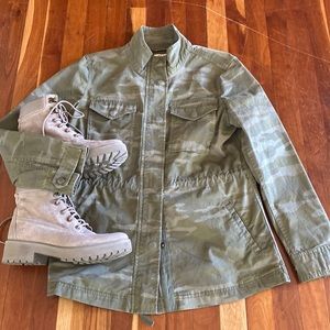 NWT Style & Co Green camouflage utility jacket